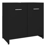 Vidaxl armoire de salle de bain noir 60x33x61 cm bois d'ingnierie