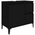 Vidaxl armoire de salle de bain noir 65x33x60 cm bois d'ingnierie