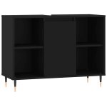 Vidaxl armoire de salle de bain noir 80x33x60 cm bois d'ing�nierie