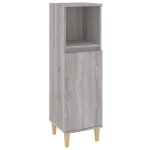Vidaxl armoire salle de bain sonoma gris 30x30x100 cm