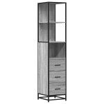 Vidaxl armoire de salle de bain sonoma gris 35x37, 5x166 cm