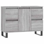 Vidaxl armoire salle de bain sonoma gris 80x33x60 cm bois d'ing�nierie