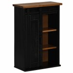 Vidaxl armoire suspendue halden porte coulissante noir 49x22, 5x70 cm