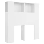 Vidaxl armoire � t�te de lit blanc 100x18, 5x102, 5 cm
