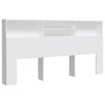 Vidaxl armoire de tête de lit blanc 200x19x103, 5 cm Vidaxl armoire de tête de lit blanc 200x19x103, 5 cm