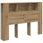 Vidaxl armoire � t�te de lit ch�ne artisanal 140 x 18, 5 x 102, 5 cm bois d'ing�nierie