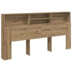 Vidaxl armoire de t�te de lit ch�ne artisanal 200x19x103, 5 cm