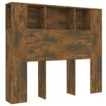 Vidaxl armoire de t�te de lit ch�ne fum� 120x18, 5x102, 5 cm