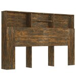 Vidaxl armoire de tête de lit chêne fumé 160x19x103, 5 cm Vidaxl armoire de tête de lit chêne fumé 160x19x103, 5 cm