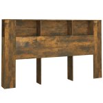 Vidaxl armoire de tte de lit chne fum 180x18, 5x104, 5 cm