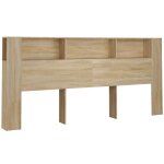 Vidaxl armoire de tte de lit chne sonoma 220x18, 5x104, 5 cm