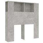 Vidaxl armoire de t�te de lit gris b�ton 100x18, 5x102, 5 cm