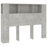 Vidaxl armoire de t�te de lit gris b�ton 140x18, 5x104, 5 cm