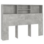 Vidaxl armoire de tte de lit gris bton 140x19x103, 5 cm
