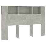 Vidaxl armoire de t�te de lit gris b�ton 160x18, 5x104, 5 cm