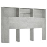 Vidaxl armoire de tête de lit gris béton 160x19x103, 5 cm Vidaxl armoire de tête de lit gris béton 160x19x103, 5 cm