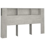 Vidaxl armoire de t�te de lit gris b�ton 180x18, 5x104, 5 cm