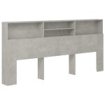 Vidaxl armoire de t�te de lit gris b�ton 220x19x101, 5 cm