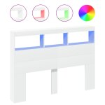 Vidaxl armoire tête de lit avec led blanc 140x17x102 cm Vidaxl armoire tête de lit avec led blanc 140x17x102 cm