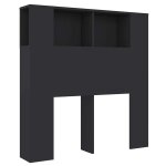 Vidaxl armoire de t�te de lit noir 100x18, 5x102, 5 cm