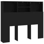 Vidaxl armoire de t�te de lit noir 120x19x103, 5 cm
