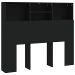 Vidaxl armoire de tête de lit noir 120x19x103, 5 cm Vidaxl armoire de tête de lit noir 120x19x103, 5 cm