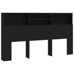 Vidaxl armoire de tête de lit noir 180x19x103, 5 cm Vidaxl armoire de tête de lit noir 180x19x103, 5 cm