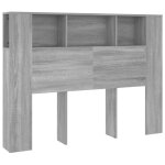 Vidaxl armoire de t�te de lit sonoma gris 140x18, 5x104, 5 cm