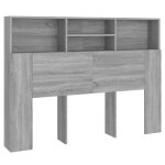 Vidaxl armoire de tête de lit sonoma gris 140x19x103, 5 cm Vidaxl armoire de tête de lit sonoma gris 140x19x103, 5 cm