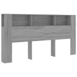 Vidaxl armoire de t�te de lit sonoma gris 200x18, 5x104, 5 cm