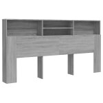 Vidaxl armoire de tte de lit sonoma gris 200x19x103, 5 cm