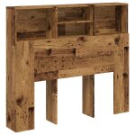 Vidaxl armoire de tête de lit vieux bois 120x19x103, 5 cm Vidaxl armoire de tête de lit vieux bois 120x19x103, 5 cm
