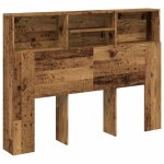 Vidaxl armoire de tête de lit vieux bois 140x19x103, 5 cm Vidaxl armoire de tête de lit vieux bois 140x19x103, 5 cm