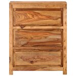 Vidaxl armoire � tiroirs 60x33x75 cm bois d'acacia massif