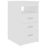 Vidaxl armoire � tiroirs blanc 40x50x76 cm bois d'ing�nierie
