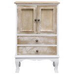 Vidaxl armoire � tiroirs blanc 50x30x80 cm bois