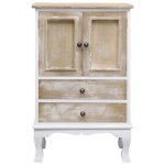 Vidaxl armoire  tiroirs blanc 50x30x80 cm bois
