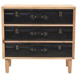 Vidaxl armoire  tiroirs bois de sapin massif 80x36x75 cm
