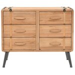 Vidaxl armoire  tiroirs bois de sapin massif 91x35x73 cm