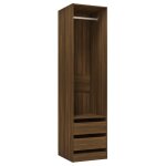 Vidaxl armoire avec tiroirs chêne marron 50x50x200cm bois d'ingénierie Vidaxl armoire avec tiroirs chêne marron 50x50x200cm bois d'ingénierie