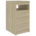 Vidaxl armoire � tiroirs ch�ne sonoma 40x50x76 cm bois d'ing�nierie