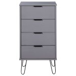 Vidaxl armoire � tiroir gris 45x39, 5x90, 3 cm bois de pin solide