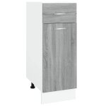 Vidaxl armoire � tiroirs inf�rieure  lyon  gris sonoma 30 x 46 x 81, 5 cm bois d'ing�nierie