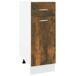 Vidaxl armoire � tiroirs  lyon  ch�ne fum� 30 x 46 x 81, 5 cm bois d'ing�nierie