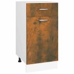 Vidaxl armoire � tiroirs  lyon  ch�ne fum� 40 x 46 x 81, 5 cm bois d'ing�nierie