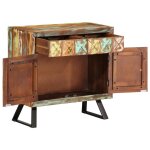 Vidaxl armoire � tiroir multicolore 70x35x70 cm bois de r�cup�ration