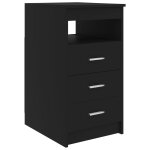 Vidaxl armoire à tiroirs noir 40x50x76 cm bois d'ingénierie Vidaxl armoire à tiroirs noir 40x50x76 cm bois d'ingénierie