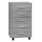 Vidaxl armoire � tiroirs avec roulettes sonoma gris bois d'ing�nierie