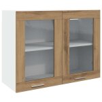 Vidaxl vitrine suspendue  lyon  chne artisanal 80 x 31 x 60 cm bois d'ingnierie