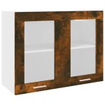 Vidaxl vitrine suspendue  lyon  chne fum 80 x 31 x 60 cm bois d'ingnierie